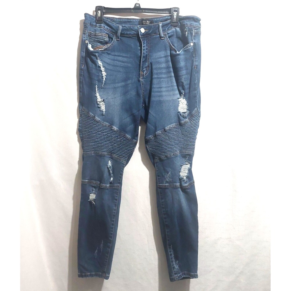 Judy Blue Los Angeles Jeans Womens 16W Distressed Denim Skinny Fit 5 Pockets